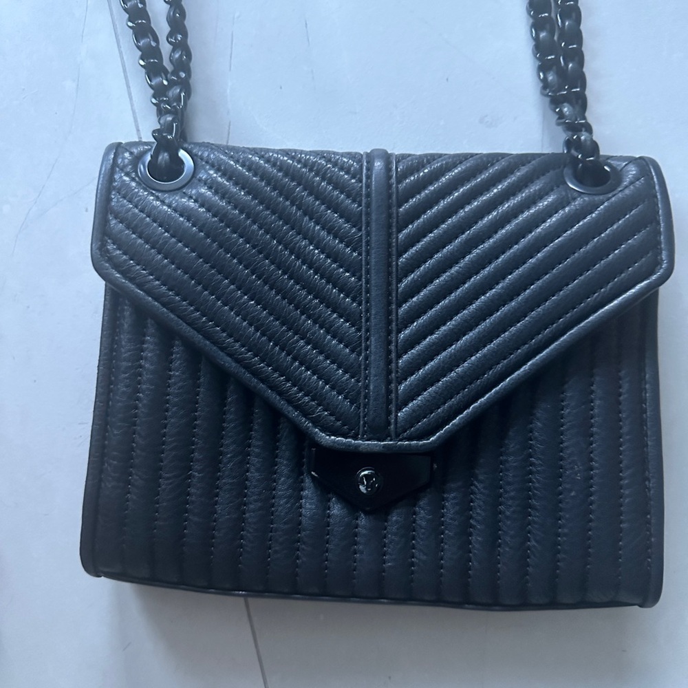 Chevron black crossbody clutch